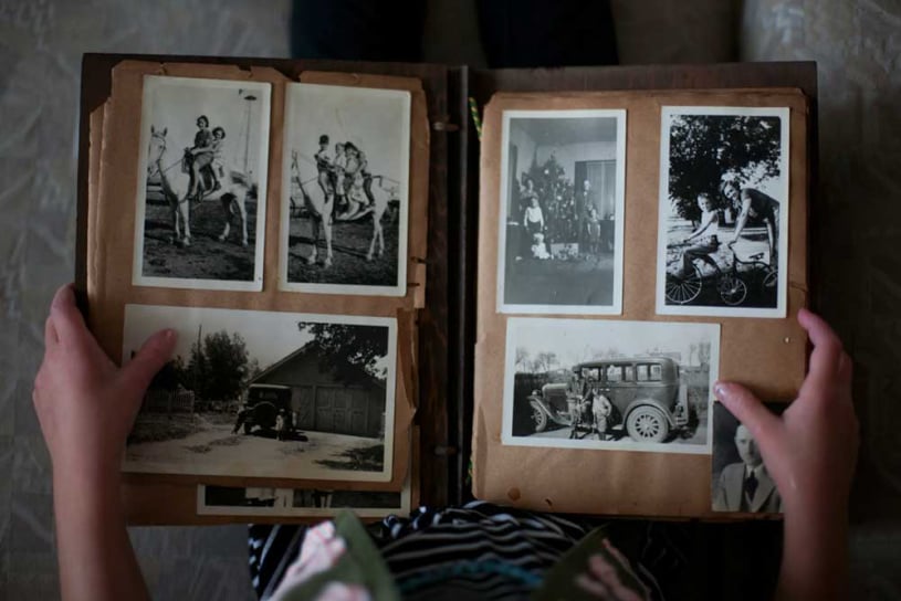 Fotoalbum mit alten Fotos 